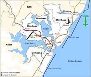 map to kenyan coast mombasa